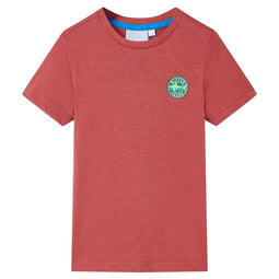 Kindershirt 92 paprikakleurig