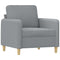 Fauteuil 60 cm stof lichtgrijs