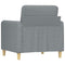 Fauteuil 60 cm stof lichtgrijs