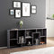 Boekenkast 67x24x161 cm spaanplaat grijs