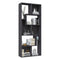 Boekenkast 67x24x161 cm spaanplaat grijs