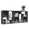 Boekenkast 67x24x161 cm spaanplaat grijs
