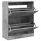 Schoenenkast 80x34x96,5 cm bewerkt hout betongrijs