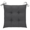 Stoelkussens 6 st 40x40x7 cm stof antraciet