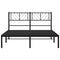 Bedframe met hoofdbord metaal zwart 150x200 cm