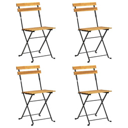 Bistrostoelen inklapbaar 4 st massief acaciahout