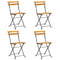 Bistrostoelen inklapbaar 4 st massief acaciahout