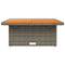Tuintafel 110x110x71 cm poly rattan en acaciahout grijs