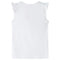 Kindershirt met ruches aan de mouwen glitterprint 116 ecru