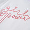 Kindershirt met ruches aan de mouwen glitterprint 116 ecru