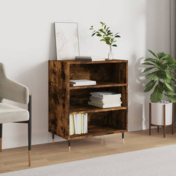 Dressoir 57x35x70 cm bewerkt hout gerookt eikenkleurig