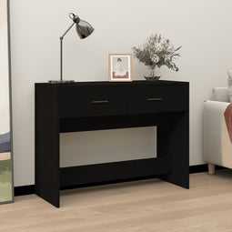 Wandtafel 100x39x75 cm bewerkt hout zwart