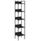 Boekenkast 5-laags 35x30x174 cm bewerkt hout zwart