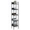 Boekenkast 5-laags 35x30x174 cm bewerkt hout zwart
