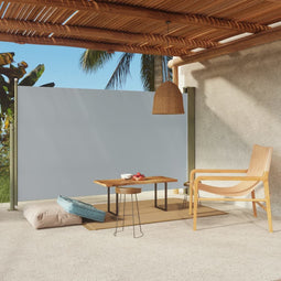 Tuinscherm uittrekbaar 180x300 cm grijs