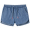 Kindershorts 128 denimblauw
