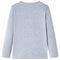 Kindershirt met lange mouwen dinosaurusontwerp 104 gemleerd grijs