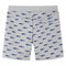 Kindershorts met trekkoord 128 gemleerd lichtgrijs