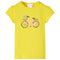 Kindershirt fiets 104 geel