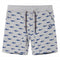 Kindershorts met trekkoord 104 gemleerd lichtgrijs
