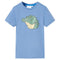 Kindershirt 128 middenblauw