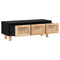 Salontafel 80x40x30 cm bewerkt hout en grenenhout zwart