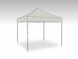 Partytent Easy Up Aluminium 3 x 3 meter met zijwanden in Grijs