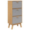 Schoenenkast OLDEN 55x35x120 cm grenenhout grijs en bruin