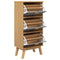 Schoenenkast OLDEN 55x35x120 cm grenenhout grijs en bruin