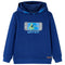 Kindertrui met capuchon spelcomputerprint 92 donkerblauw