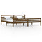 Bedframe massief hout honingbruin 180x200 cm 6FT Super King