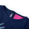 Kindershirt met lange mouwen glimmend konijn 92 marineblauw