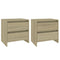 Nachtkastjes 2 st 45x34,5x44,5 xm spaanplaat sonoma eikenkleur