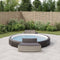 Spa-bankjes met kussens 2 st poly rattan grijs