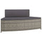 Spa-bankjes met kussens 2 st poly rattan grijs