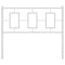 Hoofdbord 100 cm metaal wit