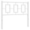 Hoofdbord 100 cm metaal wit