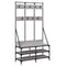 Kledingrek met schoenenrek 100x40x184cm grijs sonoma eikenkleur