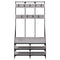 Kledingrek met schoenenrek 100x40x184cm grijs sonoma eikenkleur