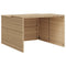 Garage voor robotmaaier 86x90x52/57 cm poly rattan beige