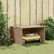 Garage voor robotmaaier 86x90x52/57 cm poly rattan beige