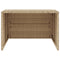Garage voor robotmaaier 86x90x52/57 cm poly rattan beige