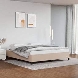 Bedframe kunstleer cappuccinokleurig 180x200 cm