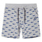 Kindershorts met trekkoord 92 gemleerd lichtgrijs