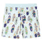 Kindershorts met trekkoord 116 gemleerd zachtblauw
