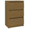 Nachtkastje 40x29,5x64 cm massief grenenhout honingbruin