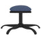 Voetenbank 60x60x36 cm stof en kunstleer blauw