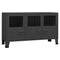 Dressoir 105x35x62 cm metaal en glas antracietkleurig