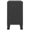 Dressoir 105x35x62 cm metaal en glas antracietkleurig