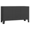 Dressoir 105x35x62 cm metaal en glas antracietkleurig